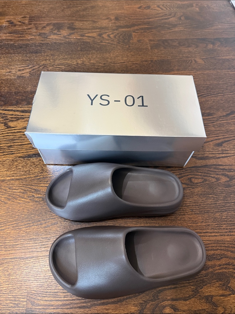 Brand new Yeezy slides Men’s size 10 with box. Chocolate brown